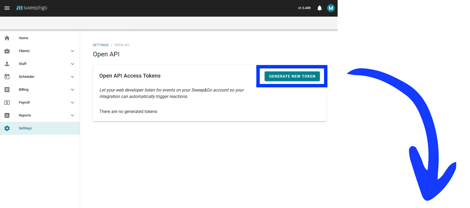 Click Generate New Token