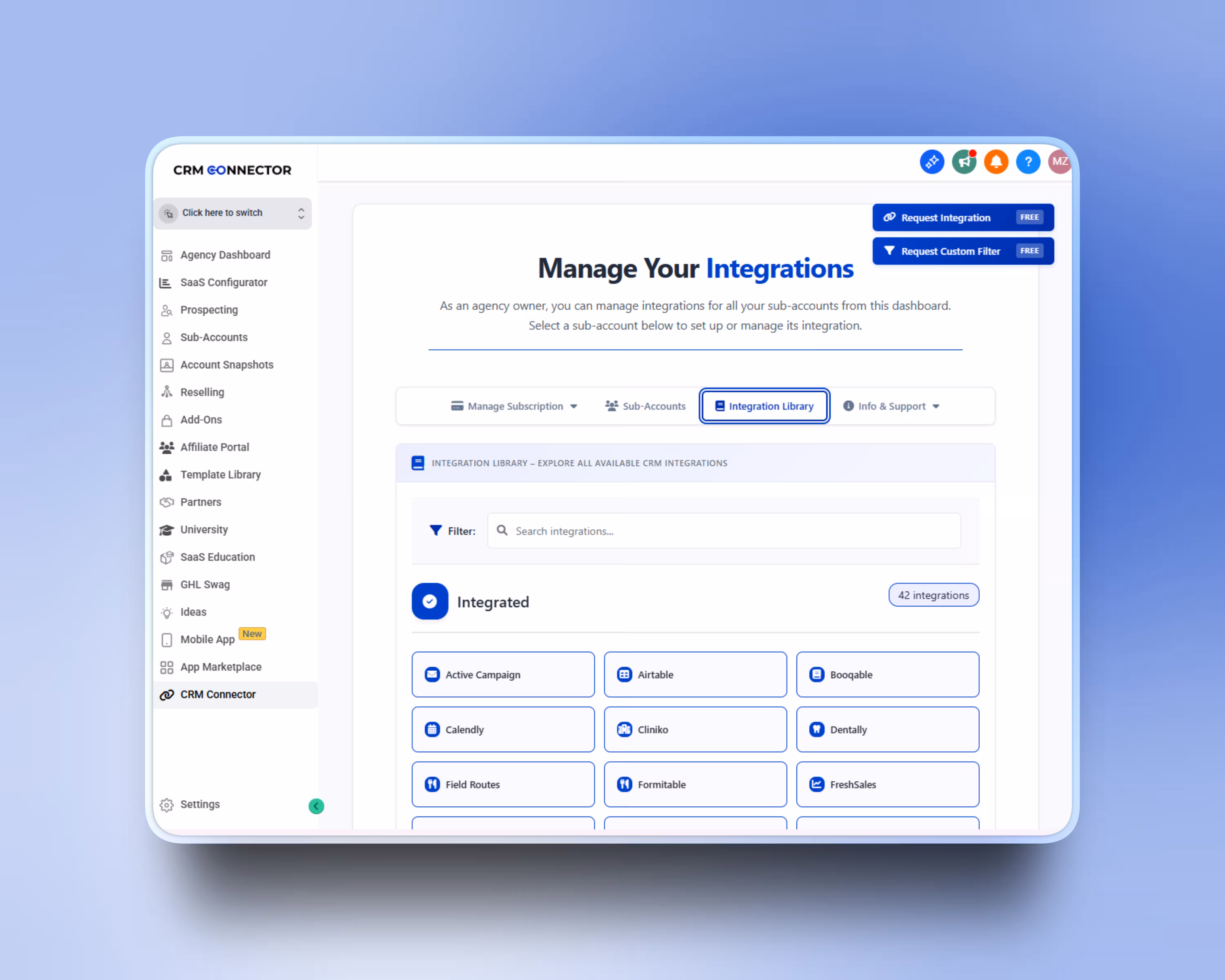 One app, 50+ CRMs workflow preview